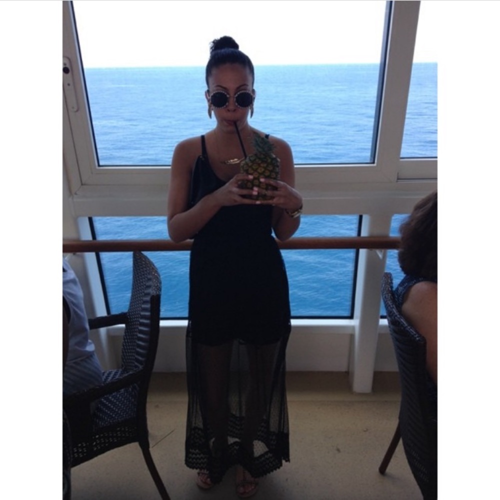 Black maxi dress
